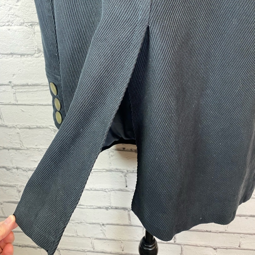 Marc Jacobs size Large Black Corduroy Coat Vintage Double Breasted Military EUC - Picture 11 of 13